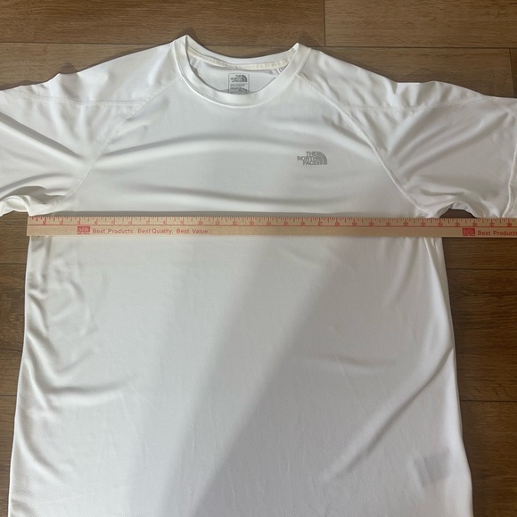 The Northface Mens Flash dry White Short sleeve Shirt Athletic Size Xl Logo - Picture 3 of 7